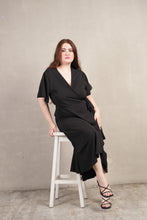 Load image into Gallery viewer, Tamara Black Wrap Around Dress
