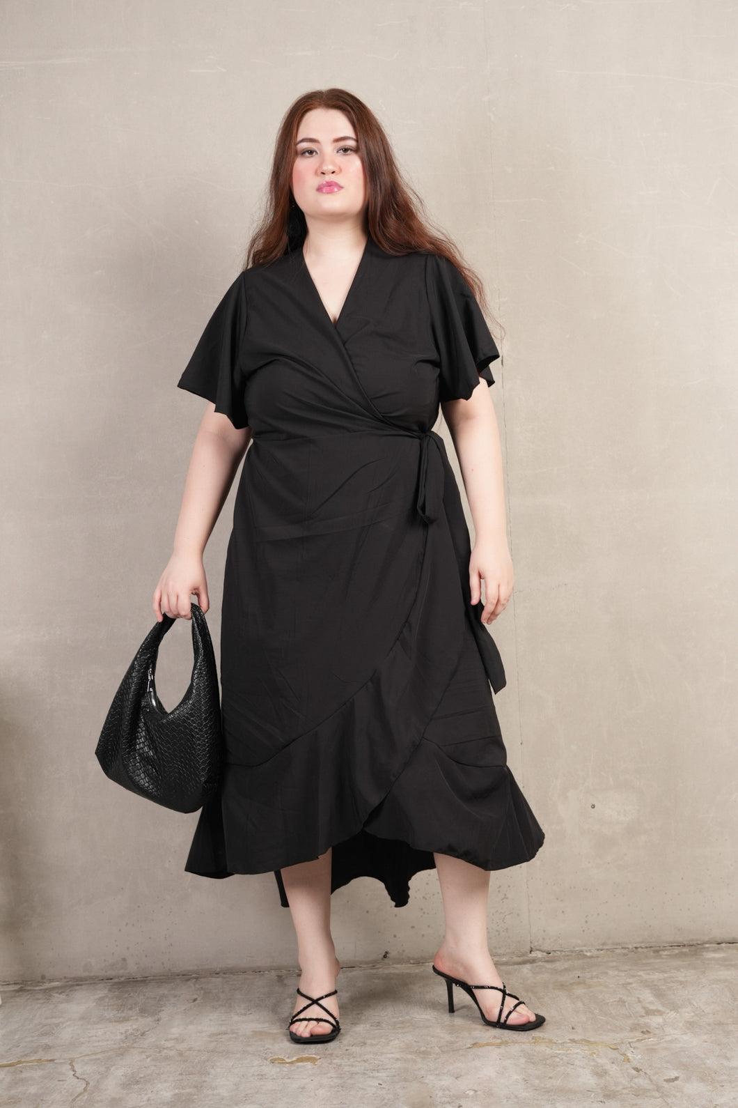 Tamara Black Wrap Around Dress