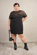 Load image into Gallery viewer, Heart Mesh Dress Black
