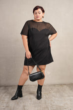 Load image into Gallery viewer, Heart Mesh Dress Black
