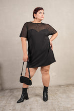 Load image into Gallery viewer, Heart Mesh Dress Black
