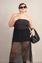 Load image into Gallery viewer, Bianca Long High Quality Skirt Black Mesh
