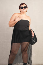 Load image into Gallery viewer, Bianca Long High Quality Skirt Black Mesh
