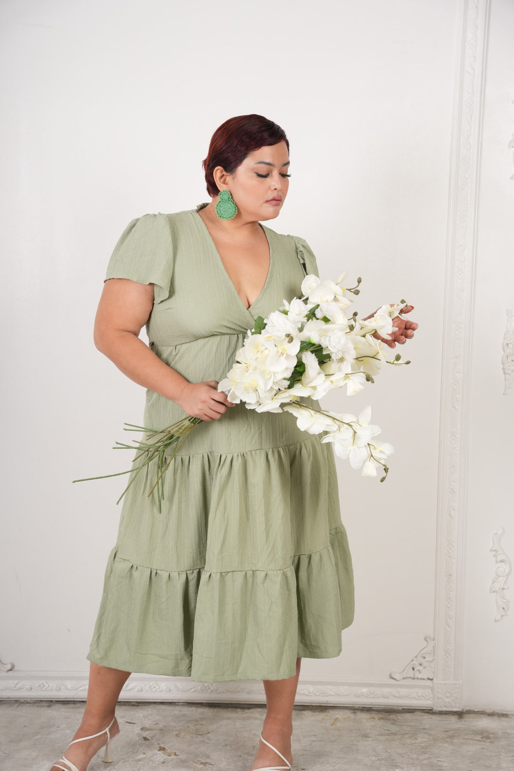 Olivia Long Dress Olive