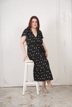 Load image into Gallery viewer, Olivia Long Dress Black Printed
