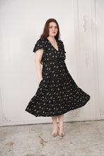 Load image into Gallery viewer, Olivia Long Dress Black Printed
