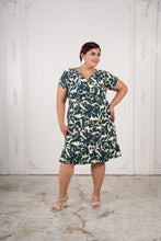 Load image into Gallery viewer, Alyssa Dress With Buttons Dark Green
