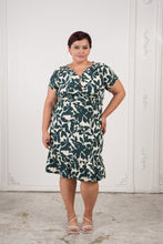 Load image into Gallery viewer, Alyssa Dress With Buttons Dark Green
