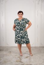 Load image into Gallery viewer, Alyssa Dress With Buttons Dark Green
