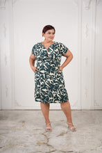 Load image into Gallery viewer, Alyssa Dress With Buttons Dark Green
