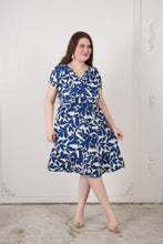 Load image into Gallery viewer, Alyssa Dress With Buttons Blue
