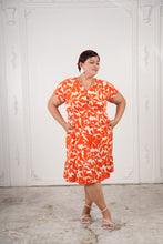 Load image into Gallery viewer, Alyssa Dress With Buttons Orange
