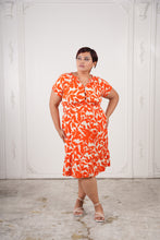 Load image into Gallery viewer, Alyssa Dress With Buttons Orange
