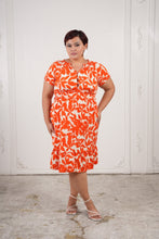 Load image into Gallery viewer, Alyssa Dress With Buttons Orange
