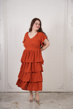 Load image into Gallery viewer, Catherine Layered Dress Rust
