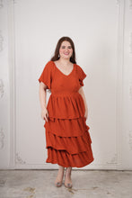 Load image into Gallery viewer, Catherine Layered Dress Rust
