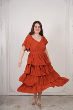 Load image into Gallery viewer, Catherine Layered Dress Rust
