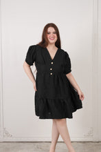 Load image into Gallery viewer, Adriana Short Dress Black
