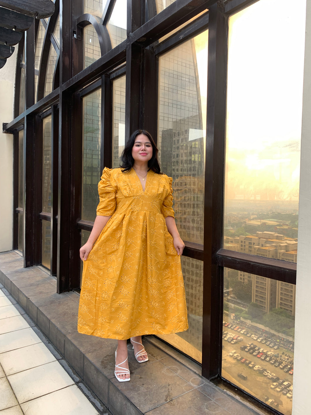 Adrianna Maxi Dress Mustard Yellow