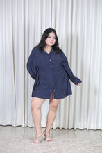 Load image into Gallery viewer, Corduroy Dress Blue
