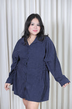 Load image into Gallery viewer, Corduroy Dress Blue
