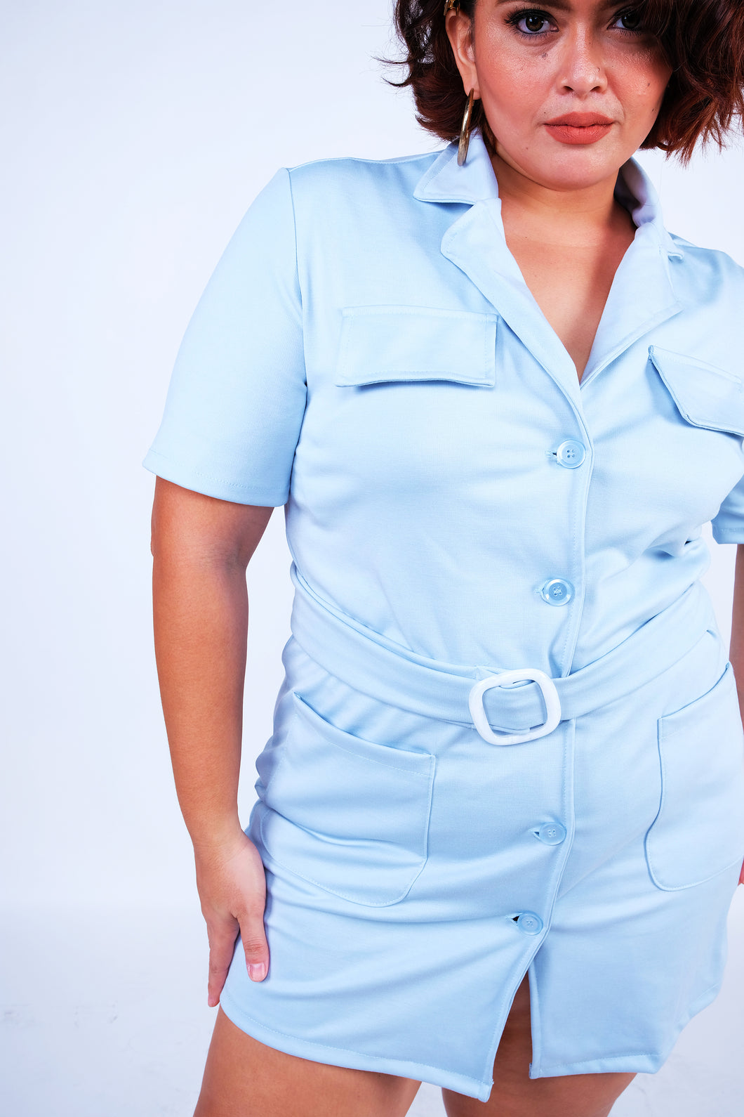 Daphne Blazer Dress Baby Blue