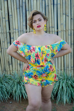 Load image into Gallery viewer, Floral Off Shoulder Swimsuit Set
