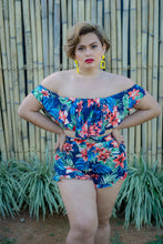 Load image into Gallery viewer, Floral Off Shoulder Swimsuit Set
